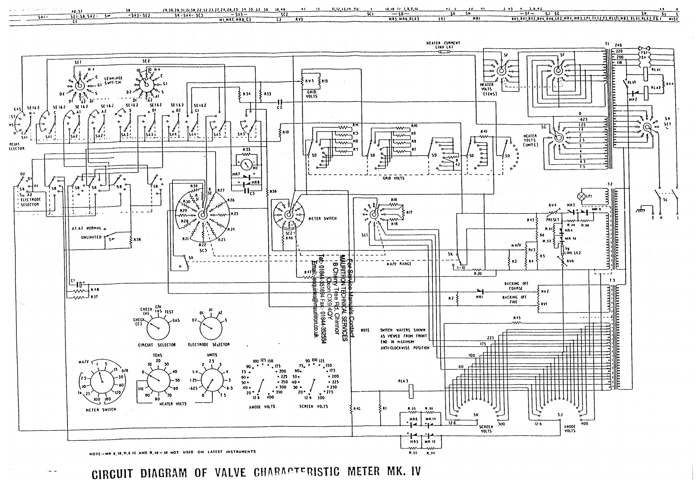 AVO K4 IV Tube Valve Tester. Page with panel meter ... avo 8 circuit diagram 