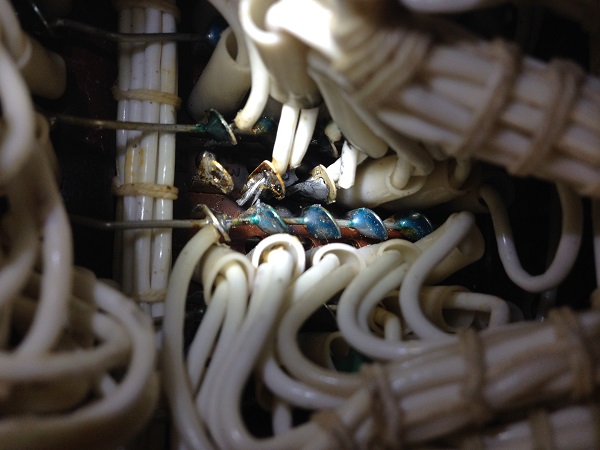 Burned wires of L3-3 tube tester