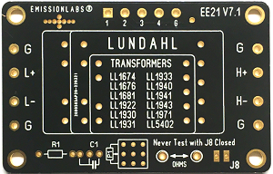 EE21 PCB for Lundahl Transformers